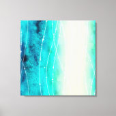 美しい青い緑の絵を描海のキャンバス印刷 キャンバスプリント (正面)