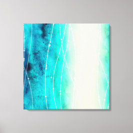 美しい青い緑の絵を描海のキャンバス印刷 キャンバスプリント