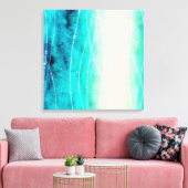 美しい青い緑の絵を描海のキャンバス印刷 キャンバスプリント (インサイチュ (リビング))