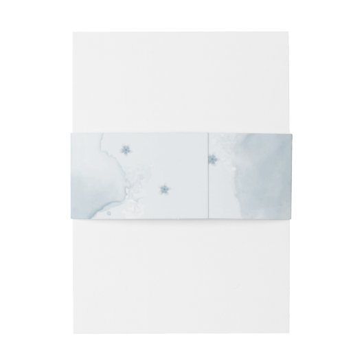 美しい青い色合いの花の緑結婚色 招待状ベリーバンド (裏面例)