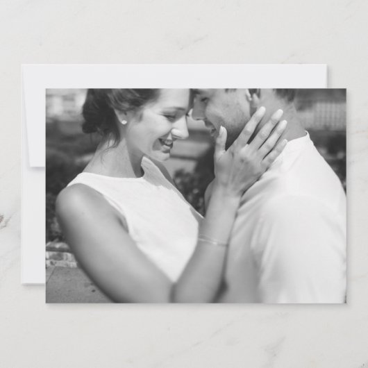 美しい青い花の写真 ウェディング延期のお知らせ (裏面)