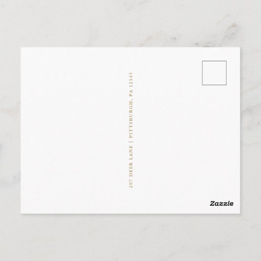 美しい青い花の十字架 洗礼 お礼 ポストカード (裏面)