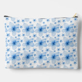 美しい青い花の継ぎ目のないパターン アクセサリーポーチ (裏面)