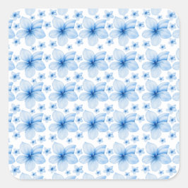 美しい青い花の継ぎ目のないパターン スクエアシール