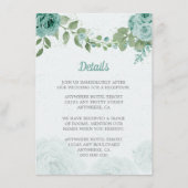 美しい青い花の緑の植物 エンクロージャーカード (正面)