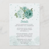 美しい青い花の緑の植物 エンクロージャーカード (正面)