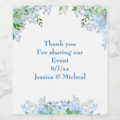 美しい青い花をありがとう ワインラベル (シングルラベル)