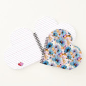 美しい青い花アルコールインクインソフトパステル ノートブック (内部)