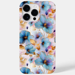 美しい青い花アルコールインクパステル Case-Mate iPhone 14 PRO MAXケース