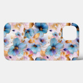 美しい青い花アルコールインクパステル Case-Mate iPhoneケース (裏面 (横))