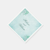 美しい青い花 スタンダードカクテルナプキン (角)