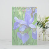 美しい青い菖蒲の花 便箋 (スタンド正面)