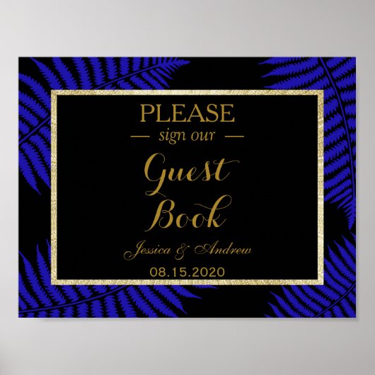 美しい青い葉のブレスケ結婚ンの ポスター (正面)