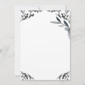 美しい青い葉結婚のメニュー (裏面)