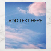 美しい青い薄曇りの空カスタマイズ ワインラベル (シングルラベル)