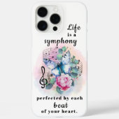 美しい青い蝶のインスピレーションの引用 Case-Mate iPhoneケース (裏面)