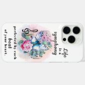 美しい青い蝶のインスピレーションの引用 Case-Mate iPhoneケース (裏面 (横))