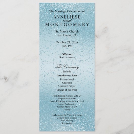 美しい青い輝き - プログラム (正面)