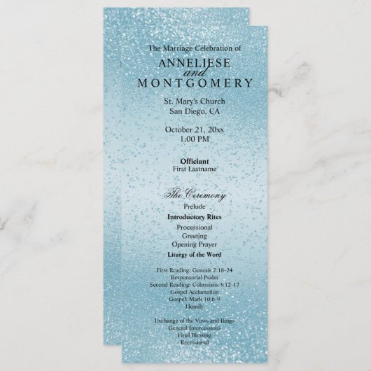 美しい青い輝き - プログラム (正面/裏面)