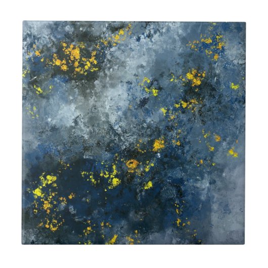 美しい青い金ゴールドホームタイル タイル (正面)