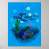 美しい青い風景 ポスター (正面)