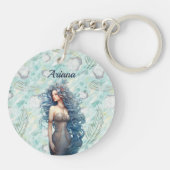 美しい青い髪の人魚 キーホルダー (裏面)