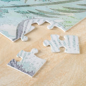 美しい青い髪の人魚 ジグソーパズル (側面)