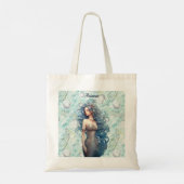 美しい青い髪の人魚 トートバッグ (裏面)