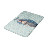 美しい青い髪の人魚 バスマット (アングル)