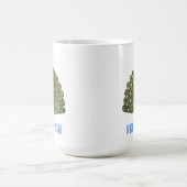 美しい青い鳥の孔雀 コーヒーマグカップ (中央)