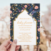 美しい青い鳥の赤ちゃんシャワー 招待状