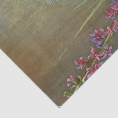 美しい青い鳥カワセミの水の色絵画の 薄葉紙 (詳細)