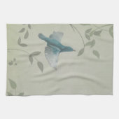 美しい青い鳥 キッチンタオル (横)
