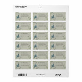 美しい青い鳥 ラベル (フルシート)