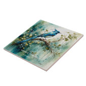 美しい青い鳥。名前結婚と日付の編集 タイル (側面)