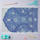 美しい青と白のモロッコのモチーフ 薄葉紙 (クラフト)