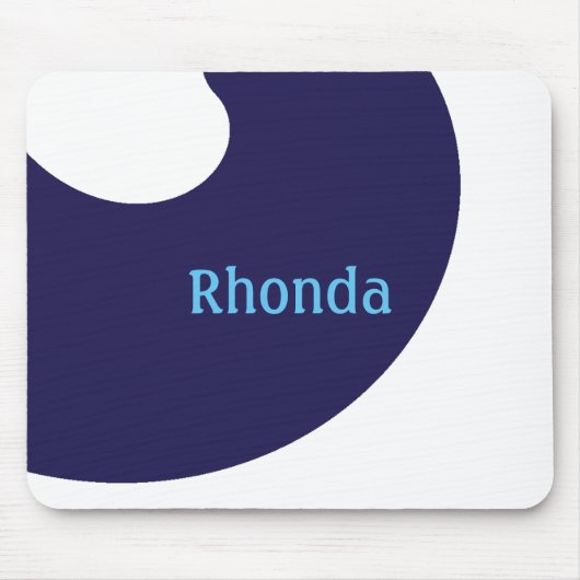 美しい青と白の口 マウスパッド (正面)