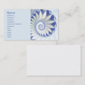 美しい青と白の海のシェルのフラクタル素晴らしルアート 名刺 (正面/裏面)