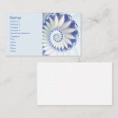 美しい青と白の海のシェルのフラクタル素晴らしルアート 名刺 (正面/裏面)