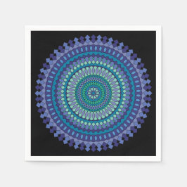 美しい青と緑のパーティーナプキンス3スタイル スタンダードカクテルナプキン