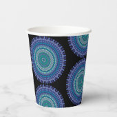 美しい青と緑のパーティー紙カップ 紙コップ (裏面)