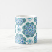 美しい青と緑のマグカップ コーヒーマグカップ (中央)