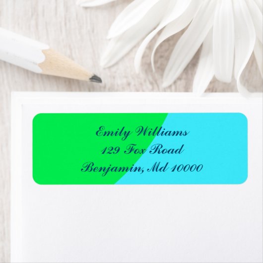 美しい青と緑 ラベル (インサイチュ)