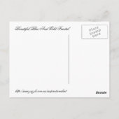 美しい青と金ゴールドフラクタル ポストカード (裏面)