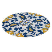 💙💛美しい青と黄色のアズレジョス、カッチン カッティングボード (角)