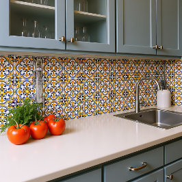 💙💛美しい青と黄色のアズレホス9世、 タイル