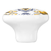 💛💙🤍美しい青と黄色のアズレホス セラミックノブ (側面)