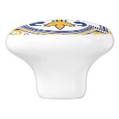 💙💛美しい青と黄色のアズレホス セラミックノブ (側面)