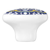 😍美しい青と黄色のアズレホス セラミックノブ (側面)