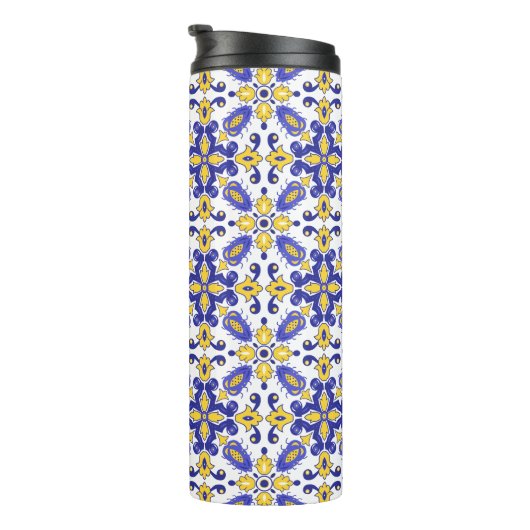 💙💛美しい青と黄色のアズレホス タンブラー (回転右)